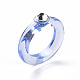 透明アクリル指輪  ミックスカラー  usサイズ7 1/2(17.7mm) X-RJEW-T010-07-4