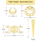 8 pièces 4 style 201 pendentifs en acier inoxydable STAS-SZ0002-43-7