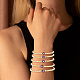Anattasoul 5pcs ensemble de bracelets extensibles en perles de laiton BJEW-AN0001-03-5