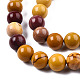 Chapelets de perles en mokaite naturel G-S259-37-8mm-3