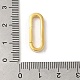 Chapado en bastidor 925 anillos de puerta de resorte de plata de ley FIND-Z008-02G-3