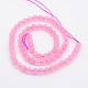 Naturali Quarzo Rosa rotondo fili di perle X-G-E252-02-6mm-2