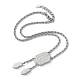 02rxzh 304 Halsketten aus Edelstahl mit Seilkette NJEW-Q322-07P-2
