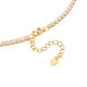Brass Cubic Zirconia with Enamel Pendant Necklaces NJEW-S418-04-3