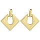 Серьги-гвоздики в форме ромба из латуни EJEW-K293-01G-1