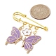 Broches esmaltados de aleación con dije de mariposa y flor para mujer JEWB-BR00144-4