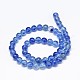 Blue Watermelon Stone Glass Beads Strands G-P075-33-4mm-2