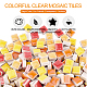 PandaHall 500pcs Square Ceramics Mosaic Tiles for Crafts Colorful Stained Porcelain Ceramic Pieces for Mosaic Home Decoration Crafts Supply DIY-PH0004-14-5