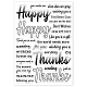 GLOBLELAND Blessings Words Clear Stamps Gradient Text Silicone Clear Stamp Seals for Cards Making DIY Scrapbooking Photo Journal Album Decoration DIY-WH0371-0022-8