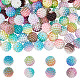 Sunnyclue 160 pcs perles bubblegum 12 mm perles de baies cristal acrylique imitation perle perlée dégradé rondelle entretoise grande perle en vrac pour la fabrication de bijoux kit de perles bracelets à faire soi-même rêve couleur arc-en-ciel OACR-SC0001-15-1