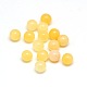Natural jade amarillo bola redonda bolas G-A127-6mm-10-1