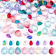 Ahadermaker 160pcs 16 perles de verre peintes en spray transparent de style GLAA-GA0001-45-7