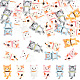 SUNNYCLUE 80Pcs Cat Flatbcaks Animal Resin Cabochons Resin Cat Charms Animal Flatback Charms Pet Cats Animals Flat Back Cabochons for Scrapbooking Embellishment Hairpin Cell Phone Case DIY Supplies RESI-SC0002-55-1