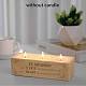 Creatcabin Teelichthalter aus Holz zum Gedenken DIY-WH0375-007-5