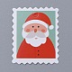 Etiquetas de papel kraft navideñas con patrón de Papá Noel/Papá Noel CDIS-E010-02A-1