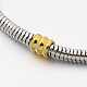 304 fabrication de bracelets européens chaîne serpent ronde en acier inoxydable BJEW-L447-01-2