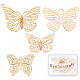 Beebeecraft 40Pcs 4 Styles 18K Gold Plated Butterfly Charms Butterfly Filigree Connectors Pendants for DIY Jewelry Making Necklace Bracelet Earrings FIND-BBC0001-15-1