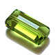模造オーストリアクリスタルビーズ  グレードAAA  多面カット  長方形  黄緑  6x12x5mm  穴：0.7~0.9mm SWAR-F081-6x12mm-17-1
