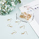 Beebeecraft 30Pcs/Box Earring Hooks with Pinch Bails 18K Gold Plated Stainless Steel French Wire Earring Ball Hooks with Pendant Clasp for Earring Jewelry Making Supplies STAS-BBC0001-28-7
