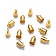 真鍮製コードエンドパーツ  ゴールドカラー  10x6mm  穴：1.2mm  5.5mm内径 EC041-G-2