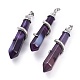Natural Agate Big Pointed Pendants G-F696-B11-1