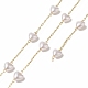 Catene di perline a forma di cuore di perle di plastica fatte a mano CHC-C026-02-1