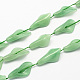 Blattförmige natürliche grüne Aventurin Steinperlenstränge G-S116-32x16mm-09-1