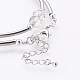 Electroplate Glass Beads 2 Wrap Bracelets BJEW-JB03472-01-3