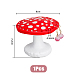 SUPERFINDINGS Red 26 Holes Mushroom Earring Display Holder Resin Earring Stands Art Decorative Earring Rack Cute Jewelry Holder for Organizing Ear Studs Home Decor Hole: 4.5mm EDIS-WH0012-31A-2