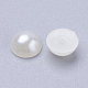 12mm blanc crème dôme demi rond acrylique imité cabochons de perles fit téléphone décoration X-OACR-H001-1-4