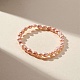 Braccialetto elastico con perline di perle naturali da donna BJEW-JB09188-2