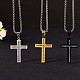 Croix en acier au titane avec collier pendentif philippiens 4: 13 JN1050A-5