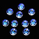 Плоские круглые стеклянные кабошоны прозрачный MRMJ-T009-136-1