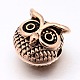 Halloween 3D Owl Head Alloy Beads PALLOY-L150-02ARG-1
