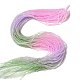 Transparent Gradient Color Glass Beads Strands GLAA-H021-01A-02-1