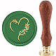 CRASPIRE Olive Leaf Wax Seal Stamp Love Sealing Wax Stamp 30mm/1.18inch Removable Brass Head Sealing Stamp with Wooden Handle for Invitation Envelope Cards Gift Scrapbooking Decor AJEW-WH0184-0667-1