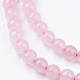 Rosa naturale fili di perle di quarzo G-R193-13-6mm-3