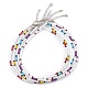 Colliers de perles de graines de verre de couleurs opaques rondes NJEW-JN03363-1