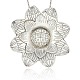 Fornituras de vintage colgante collar de flor TIBE-M001-101-1