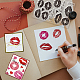 GLOBLELAND Sexy Lips Clear Stamp for Valentine's Day Love Text Silicone Clear Stamp Embossing Stencils Template for DIY Scrapbooking Cards Making Photo Album Decorative DIY-WH0448-0022-2