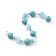 Handmade Synthetic Turquoise Beaded Chains AJEW-JB00509-04-2