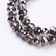 Electroplate Glass Faceted Rondelle Beads Strands EGLA-D020-8x5mm-12-3