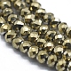 Chapelets de perles en verre électroplaqué GLAA-F079-A-FP06-3