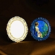 Cornice per foto in rilievo 3d testa di sigillo in ottone con sigillo di cera AJEW-H138-01H-1