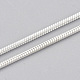 Brass Round Snake Chain Necklaces X-MAK-T006-11B-S-3