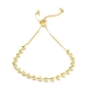 Langlebige runde Perlenschieber-Armbänder aus vergoldetem Messing für Damen und Herren BJEW-E089-01G-01-1