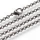 Iron Rolo Chains Necklace Making MAK-R015-75cm-B-1