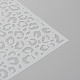 幾何学的なプラスチックの再利用可能な絵画ステンシル  ケーキのステンシル  スクラップブック、紙、壁、布地、床、家具、木、ケーキに絵を描くため  ホワイト  13x13x0.01cm DIY-E021-02F-2