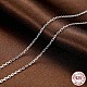 Collares de cadenas tipo cable de plata de ley 925 con baño de rodio NJEW-FF0005-01P-2