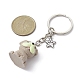 Porte-clés pendentif chien en résine KEYC-JKC00564-04-2